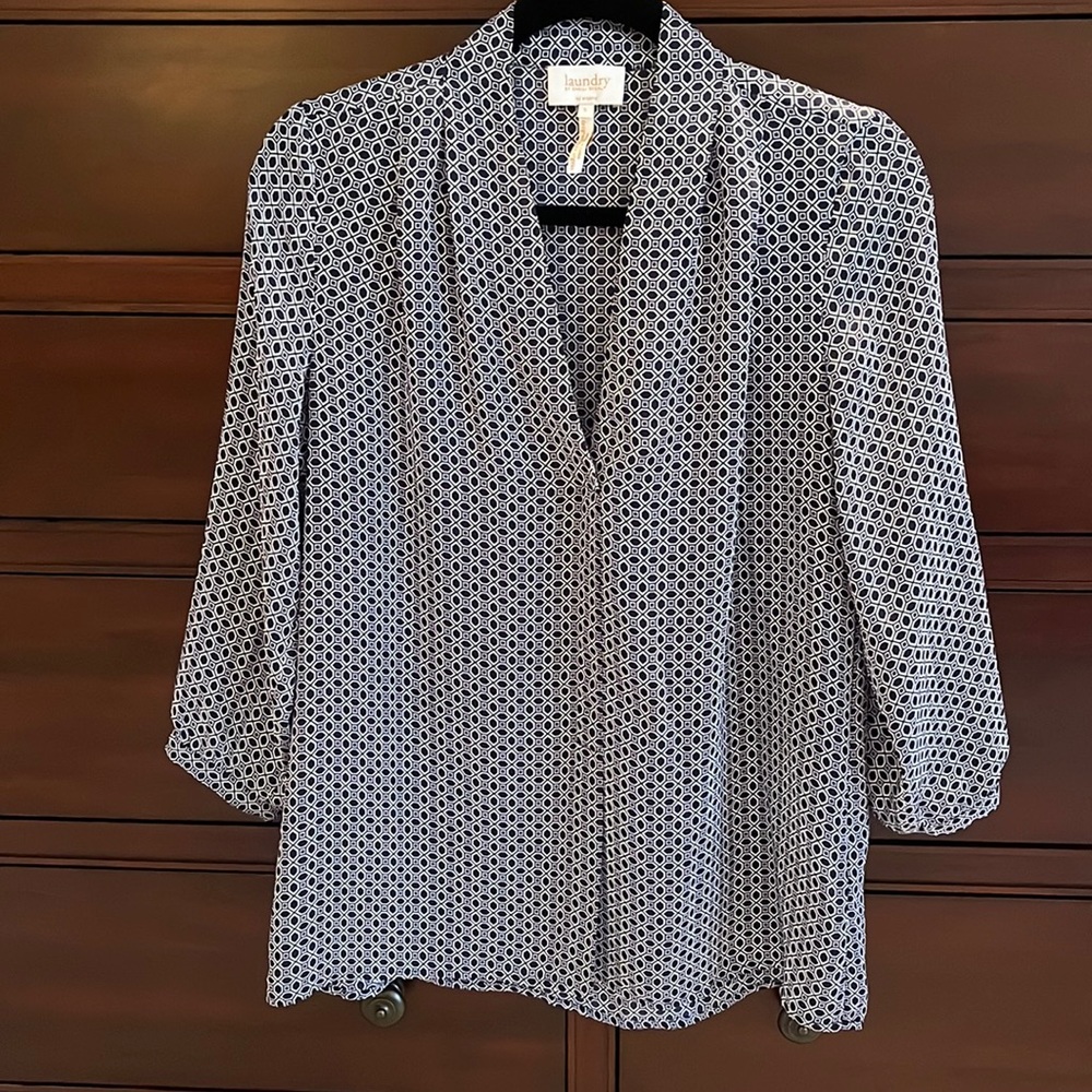 Laundry by Shelli Segal Los Angeles Nautical Top Size Small